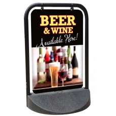 Beer and Wine Swinger Pavement Sign